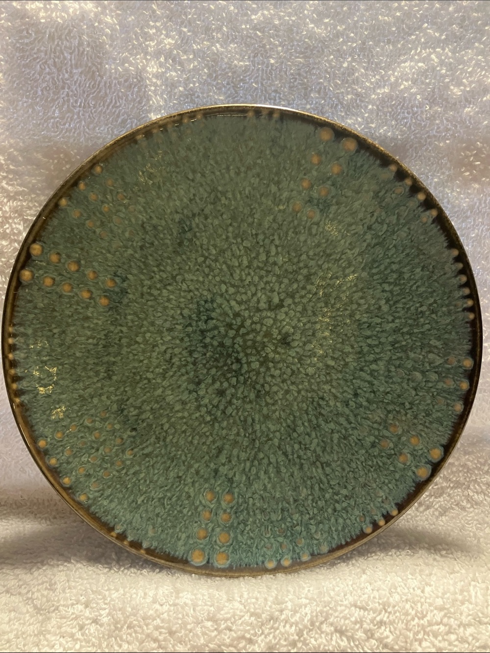 2 Mikasa Daymon Jade Green Glazed Ceramic 6” Plates